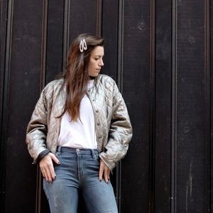 Free people silver jacket